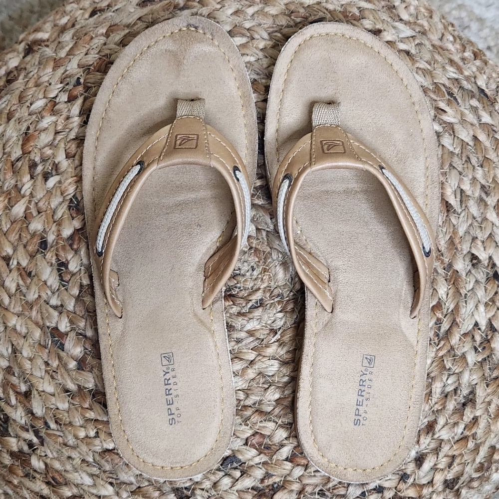 SPERRY Women's Top-Sider Riverside Thong Sandals in Linen - Picture 2 of 11